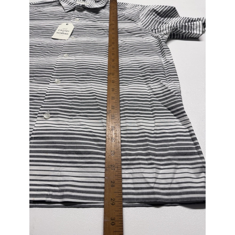 New Mens Shirt Short Sleeve Button Up Crosby And Howard Shirt XL Stretch Fabric - Picture 5 of 7